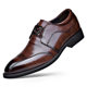 Aofu Shoes 3202 Men's Casual Business Foot Set Embroidered Pointed Toe Leather Shoes OPP Zipper Bag No Shoe Box