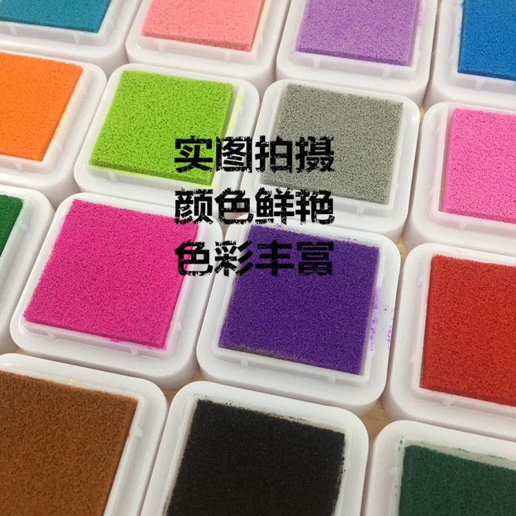24-color finger painting inkpad creative DIY color inkpad special printing pad for wedding sign-in factory direct sales