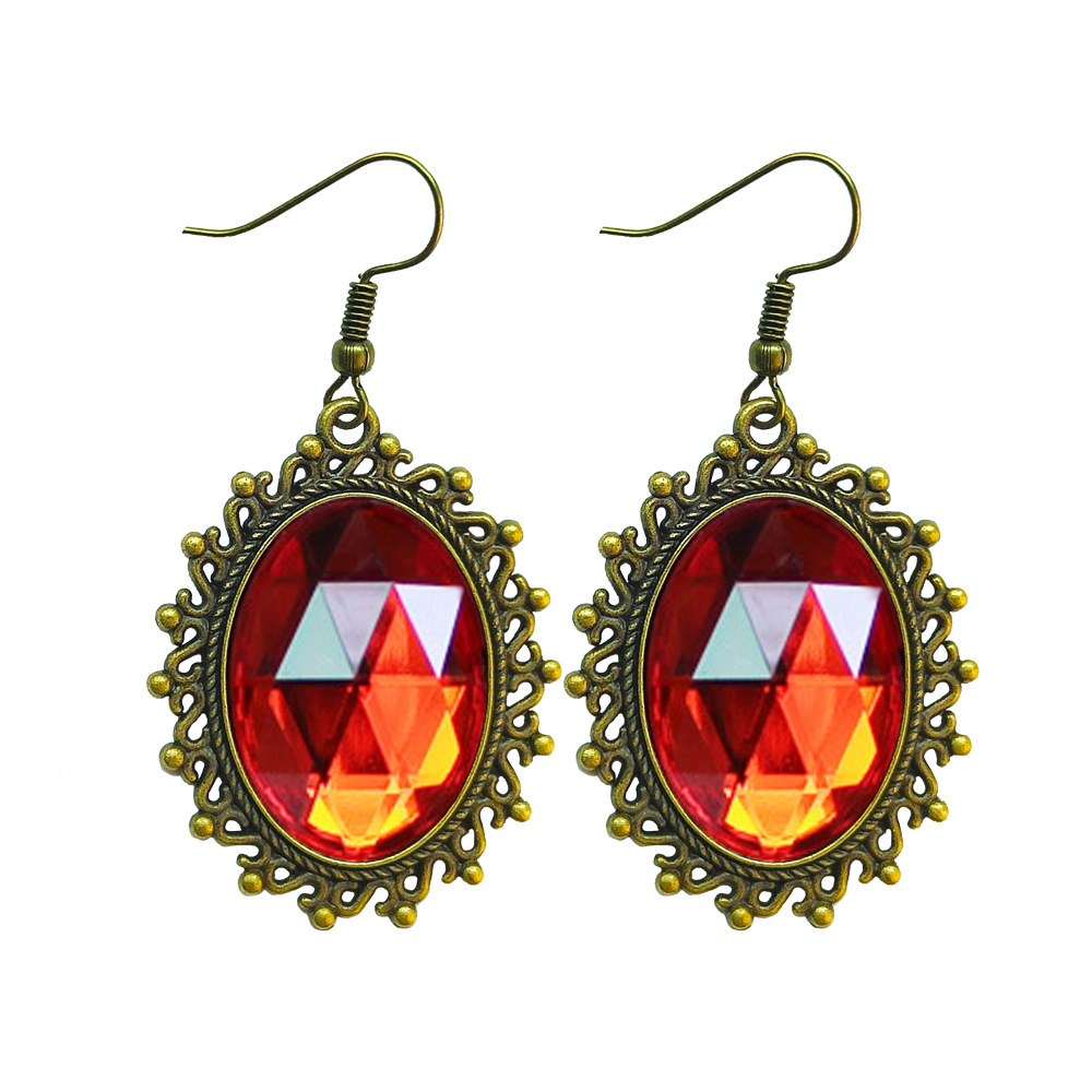 Hot sale vintage earrings fashion baroque ladies crystal earrings black lace earrings accessories mix wholesale E122