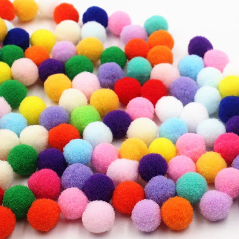 1-3cm size color ball Gradient red plush ball fur ball diy kindergarten handmade material cat play