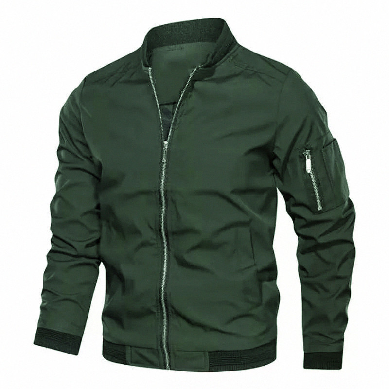 New 2023 Spring Korean Style Thin Men's Jacket Outer Wear Long Sleeve Fashionable Urban Collar Jacket