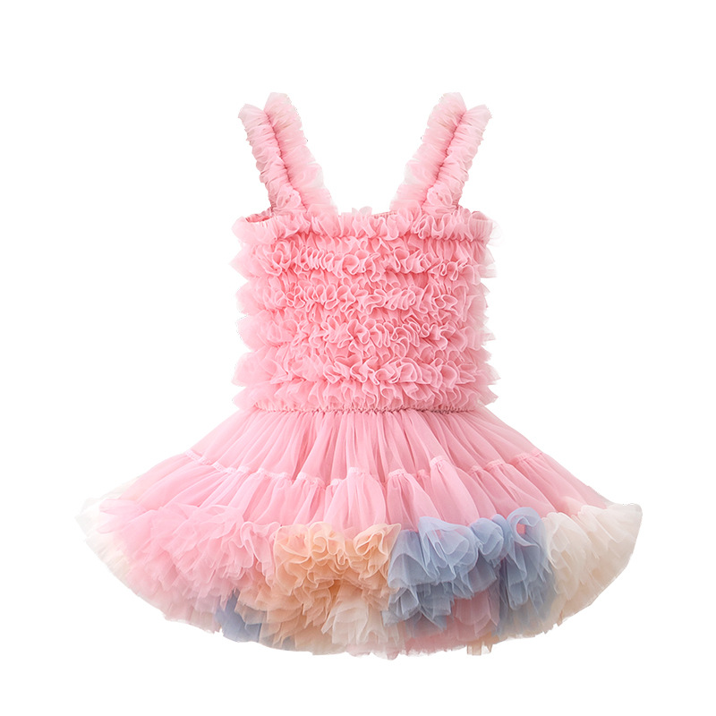 Girls Tutu dress Summer 2025 New Baby One-year-old Western Style Dress Princess Dress Children's Day Performance