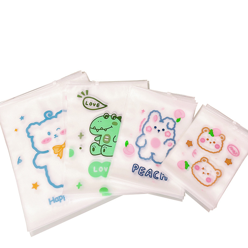 Cartoon Travel Portable Storage Bag Luggage Packing Bag Underwear Sealing Bag Thickened Waterproof Plastic Bag