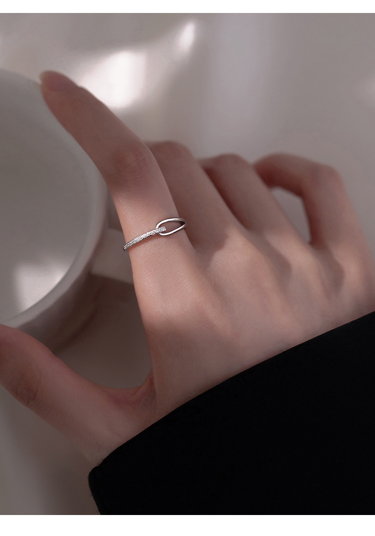 Plain Ring Self-discipline Ring Women's Tail Ring Index Finger Ring Summer Niche Design Fashion Exquisite Open Ring_voghion.com
