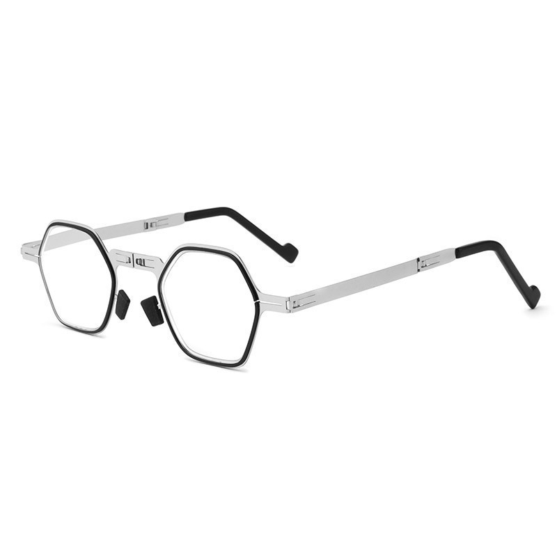 Folding presbyopic glasses new screw-free men's middle-aged and elderly men's presbyopic glasses stainless steel presbyopic glasses New