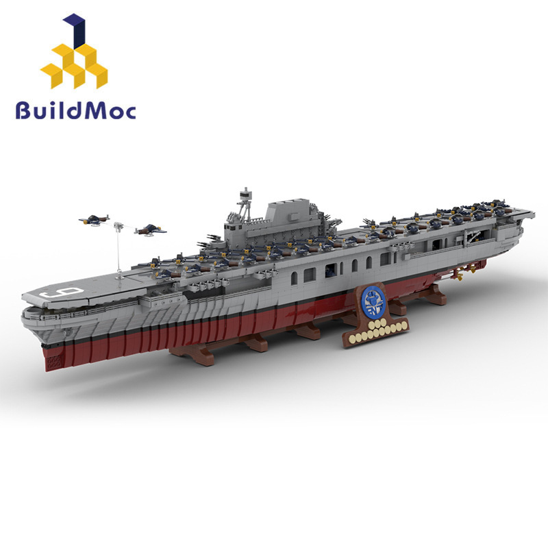 大戦艦空母MOC-15594企業号航空母艦CV-6男子玩具積み木|undefined