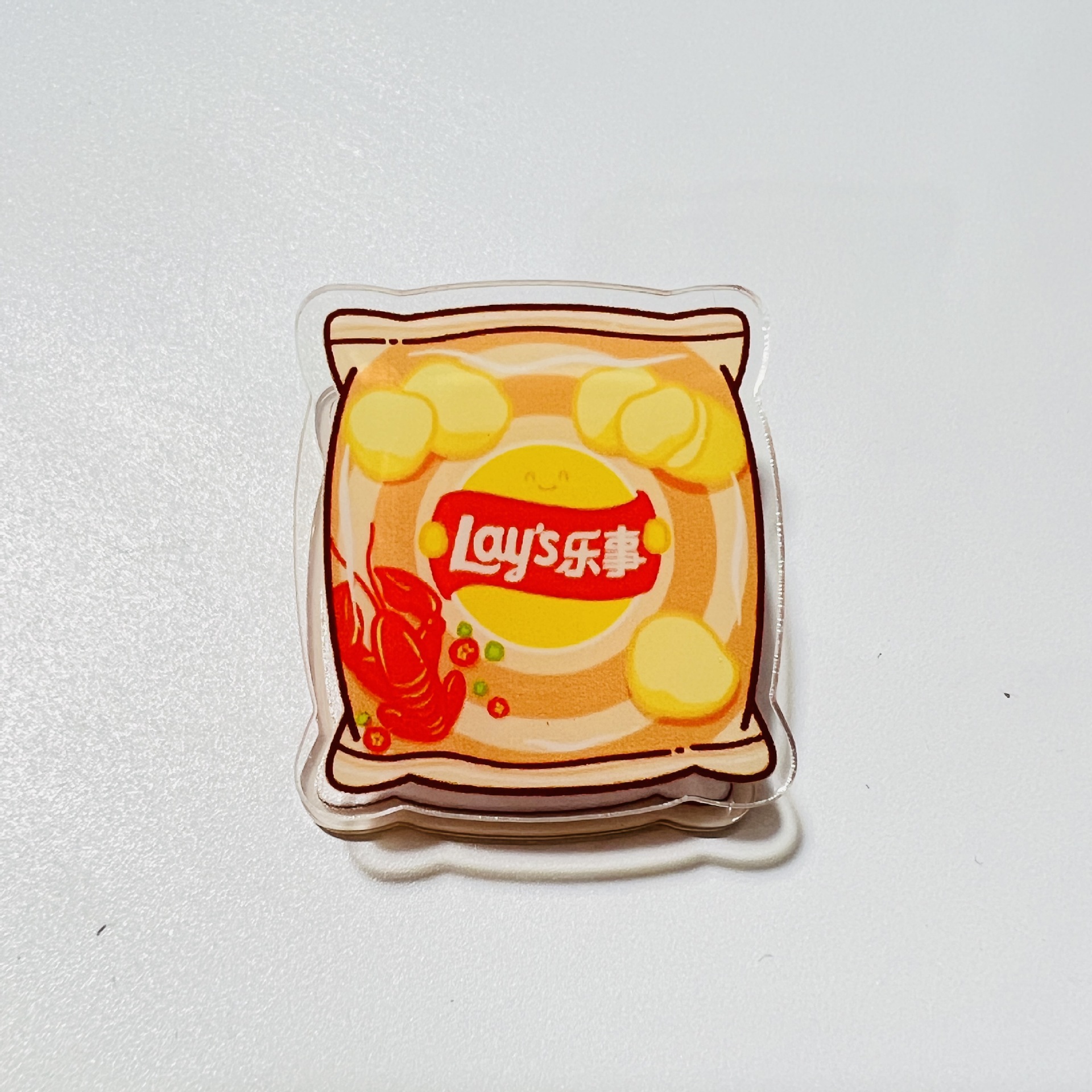 Simulation cartoon cute childhood snack bag note clip acrylic double-sided PP clip photo clip sealing clip