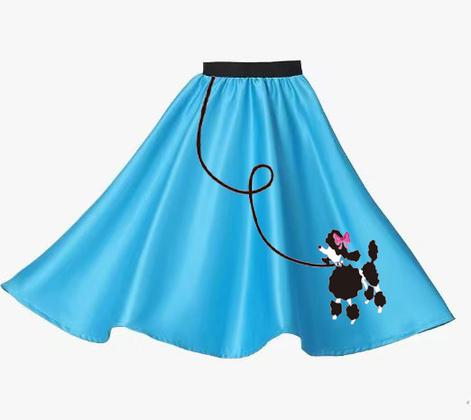 Amazon European and American Girl's Wear Retro Hepburn Cartoon Printed Skirt Amazon Explosions Clothing