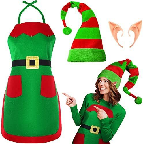 新しいクリスマス装飾品クリスマス祭り服用品クリスマスキッチンエプロン家庭パーティー用品帽子|undefined