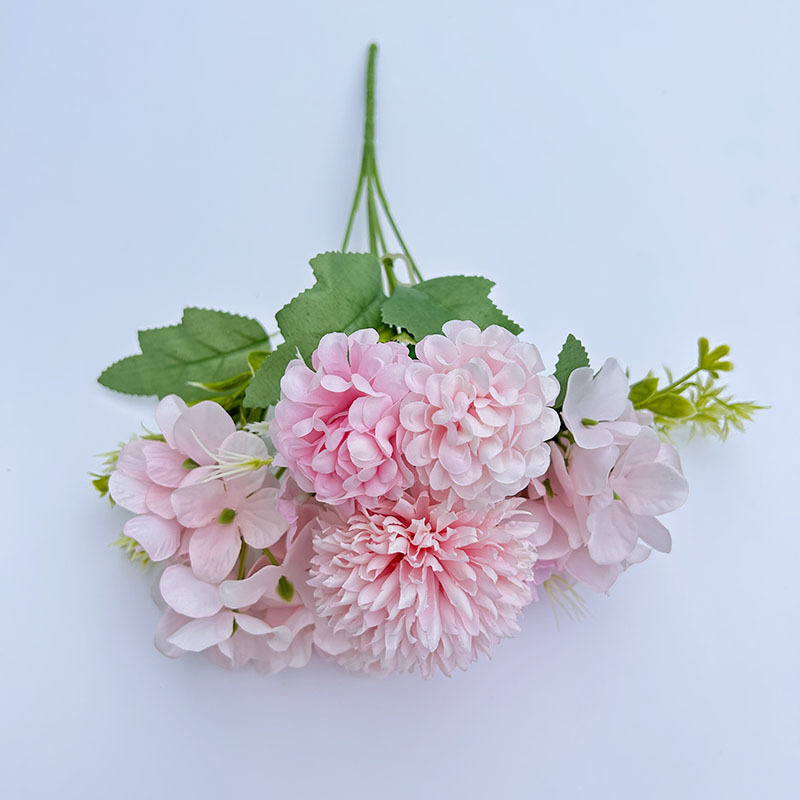 5 fork small flower simulation bouquet artificial Juanhua home hotel decoration flowers_voghion.com