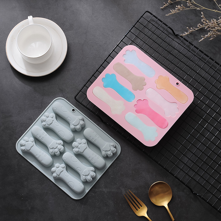 Spot 8 even cat's claw cookie chocolate mold silicone mold cheese stick complementary food grinding stick baking cake mold