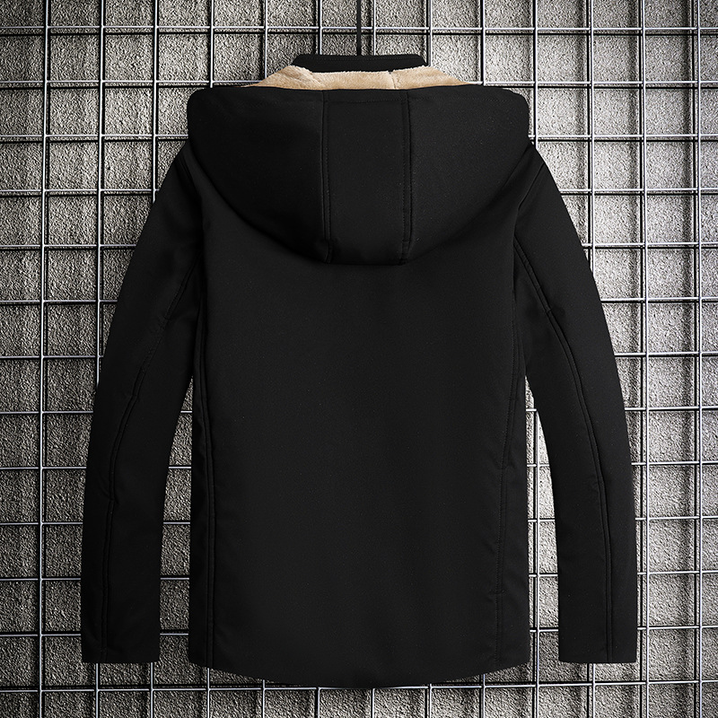 Lamb velvet cotton-padded coat men's coat autumn and winter 2022 new large size Tide brand plus velvet padded cotton-padded coat winter cotton-padded jacket