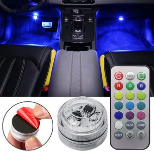 Multi-color luminous car interior wireless headlamp LED Environmental Protection car cable-free remote control colorful decorative colored lights