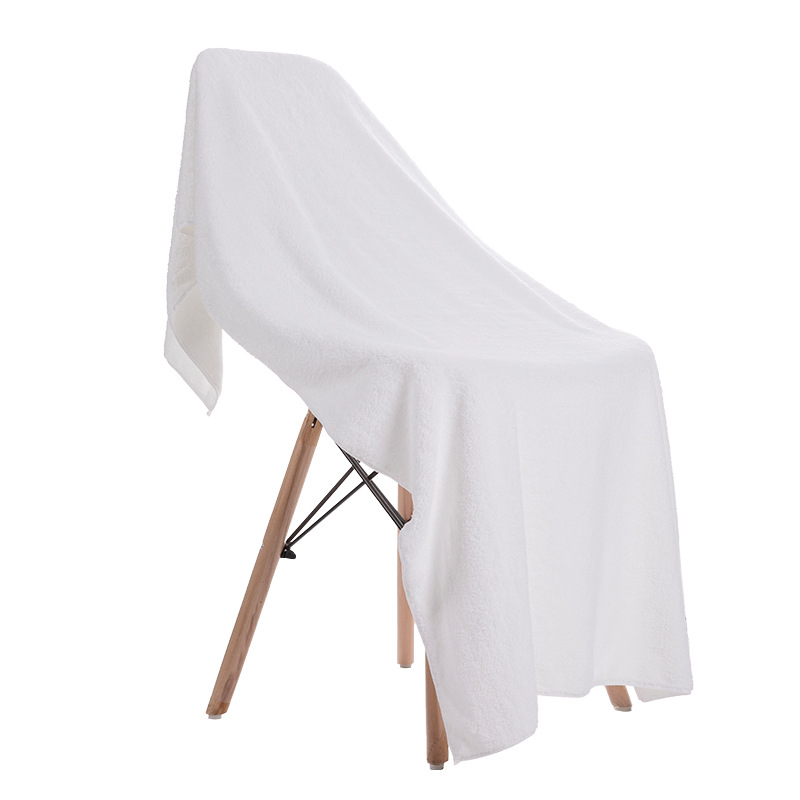 Pure White Bath Towel Coral Fleece Towel Adult Water Absorbent Hotel Beauty Salon Bath Foot Therapy Shop Towel Bath Towel Wholesale