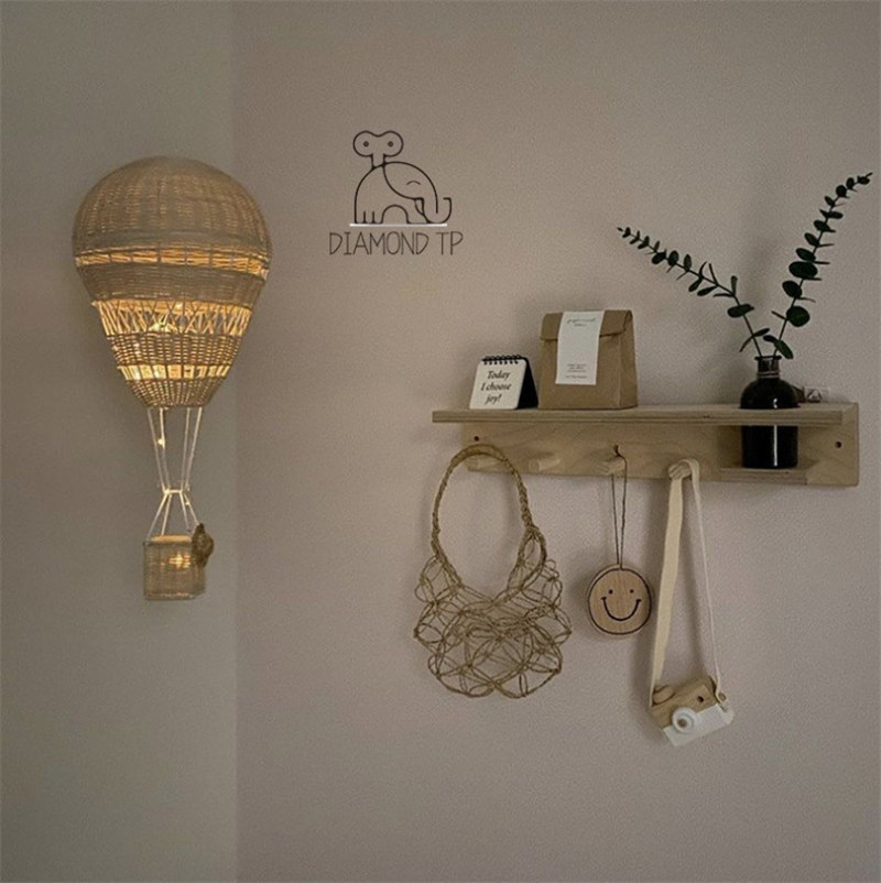 INS-style handmade Rattan woven hot air balloon children's room preschool place photography props photography agency household supplies