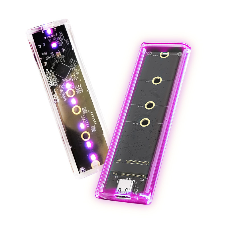 M.5 solid state NVMe/NGFF dual protocol hard disk box USB3.1 transparent SSD mobile hard disk box Type C3.1