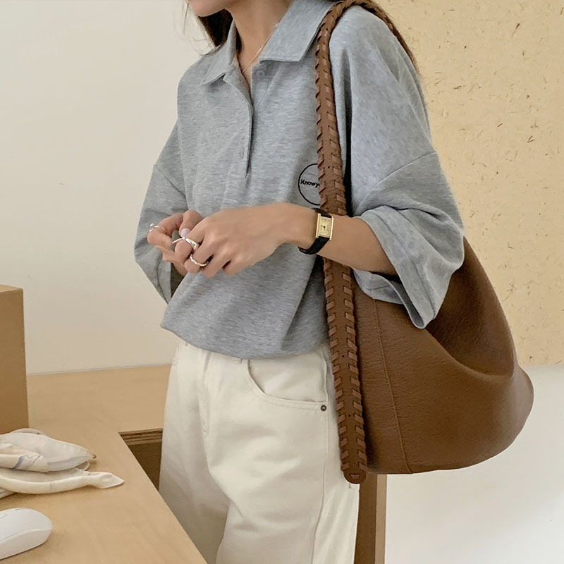 High-end Fashion Shoulder Tote Bag Women's 2024 New Spring and Summer Casual All-match Large Capacity Crossbody Bucket