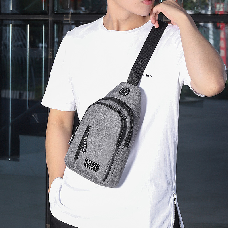 Men's Bag 2023 New Arrival Waterproof Men's Chest Bag Oxford Cloth Crossbody Bag Men's Bag Shoulder Bag Chest Casual Small Backpack