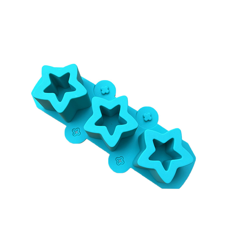 New 3 ice Cup plaster mold five-pointed star-shaped succulent pot mold concrete silicone silicone flowerpot aromatherapy mold