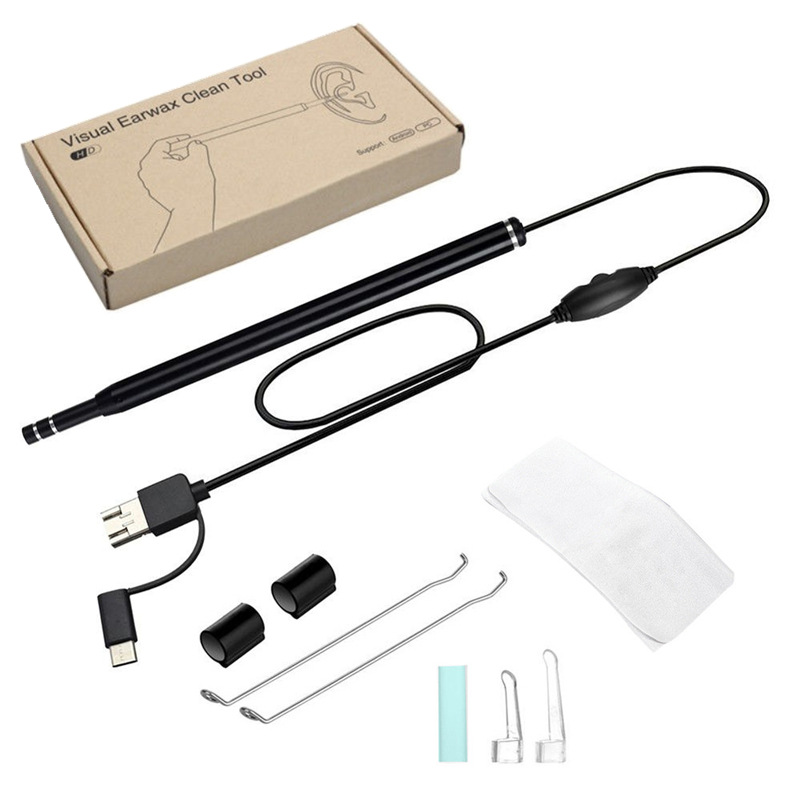 Visual ear spoon USB three-in-one HD 5.5mm ear picking endoscope ear picking spoon smart phone ear picking artifact