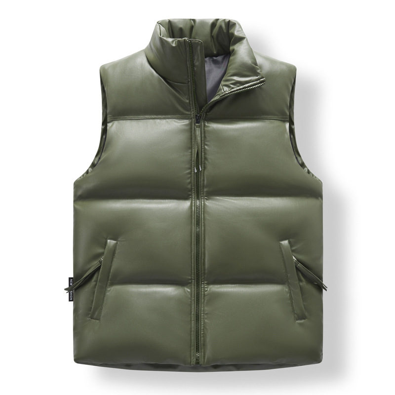 Pure version vest men's autumn and winter net version live broadcast Good Goods stand collar down cotton waistcoat slim handsome young men
