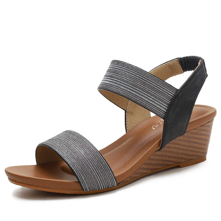Women's sandals with Roman shoes fairy style new summer plus size wedge fashion women's shoes 1418-169A