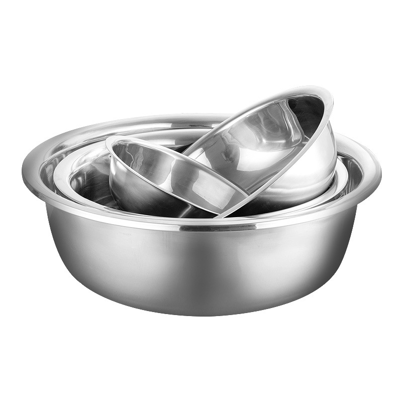 Extra large 304 stainless steel basin food grade thickened household kitchen washing basin wash basin round basin
