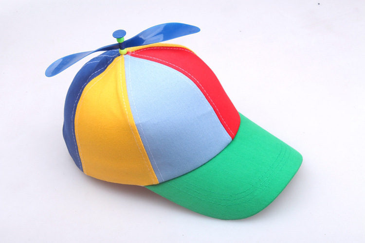 European and American creative detachable propeller bamboo dragonfly baseball cap spring and summer children's sunshade parent-child cap cross-border