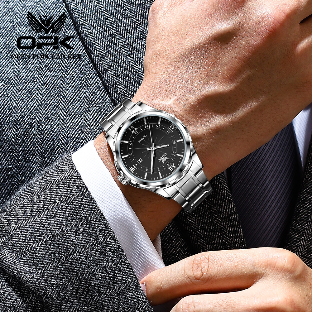 OPK brand dropshipping new waterproof luminous men's watch stylish luxury wrist watch business personality quartz men's watch