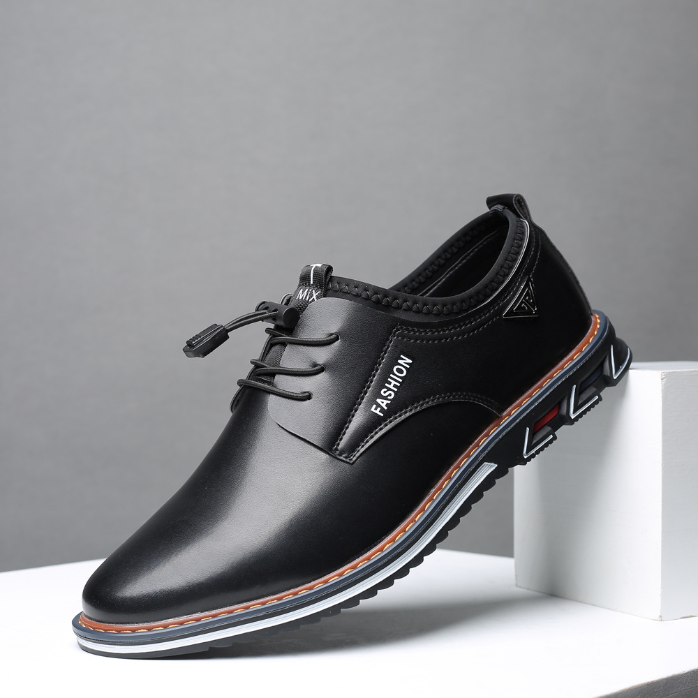 Men's Shoes 2023 Summer New Casual Sports Leather Shoes Fashionable Korean Style Trendy Large Size Men's Shoes Leggings Foreign Trade Shoes