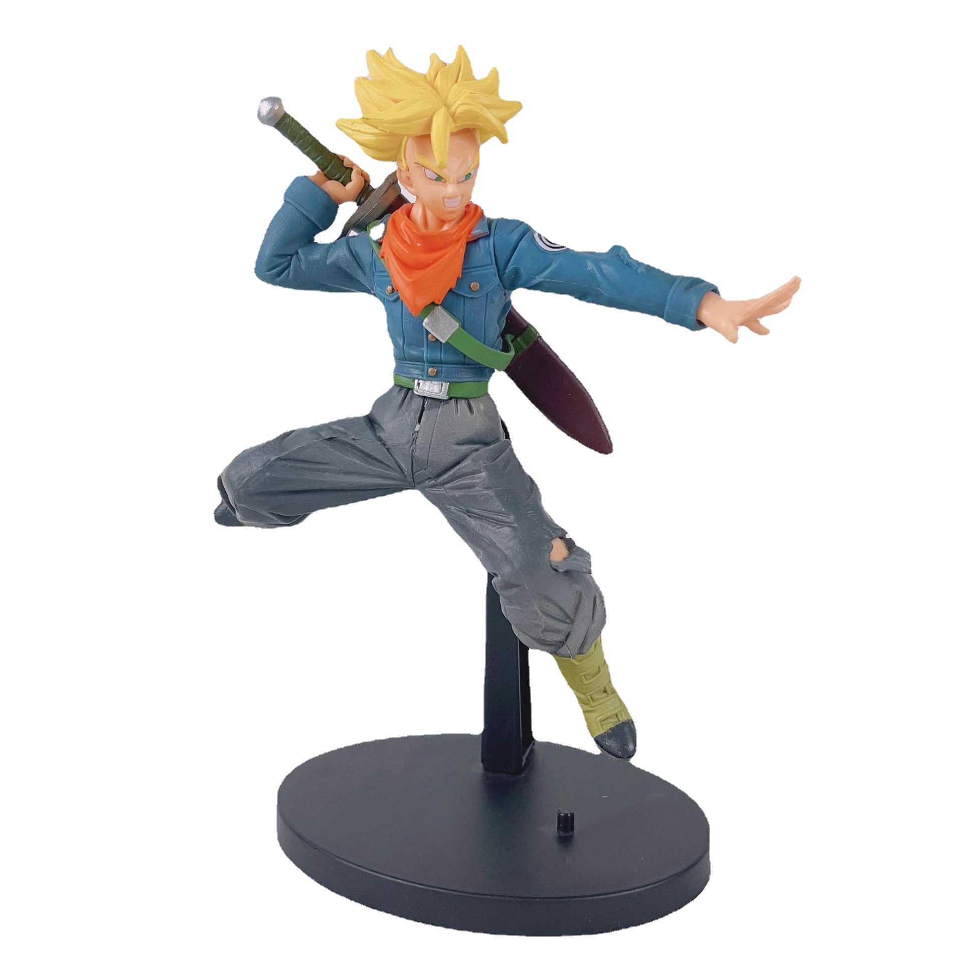 Super Saiyan Dragon Ball Animation Hand-held Future Battle Blue Hair Tornex Warrior Model Ornaments Hand-held