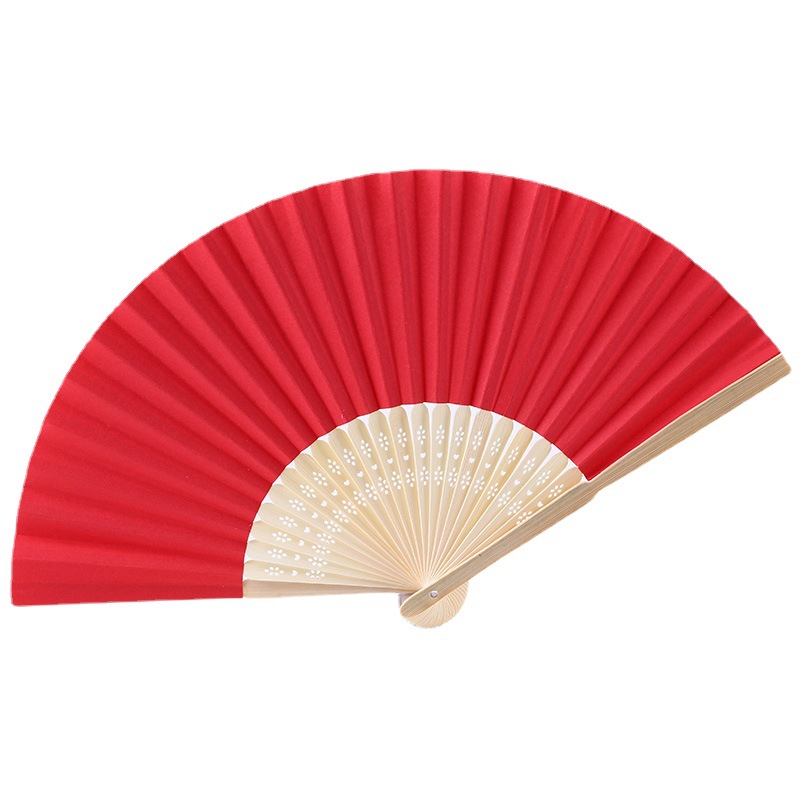7 inch white paper fan diy children's coloring painting color mini blank small folding fan kindergarten painting fan wholesale