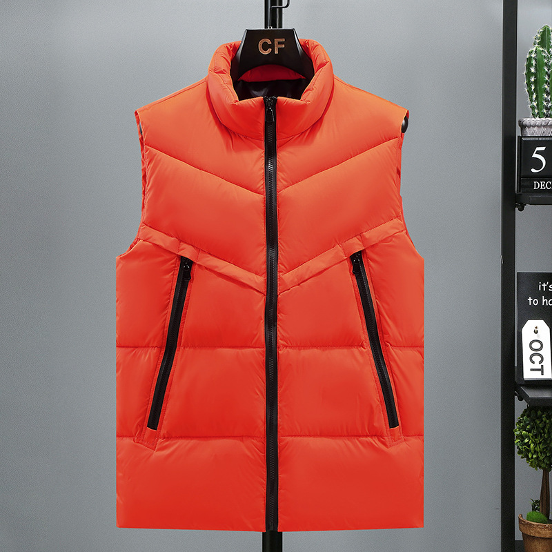 Down Cotton Fertilizer Extra Large Loose Vest New Warm Cotton Vest Men's Thickened Waistcoat Fashion Jacket