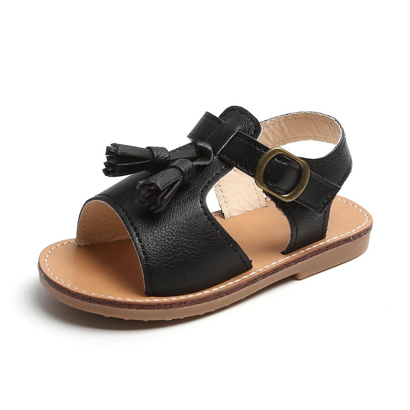 Boys Roman Sandals 2023 Summer New Children's Shoes Small Middle School Children's Fashion Soft Bottom Retro Little Girl Children's Shoes