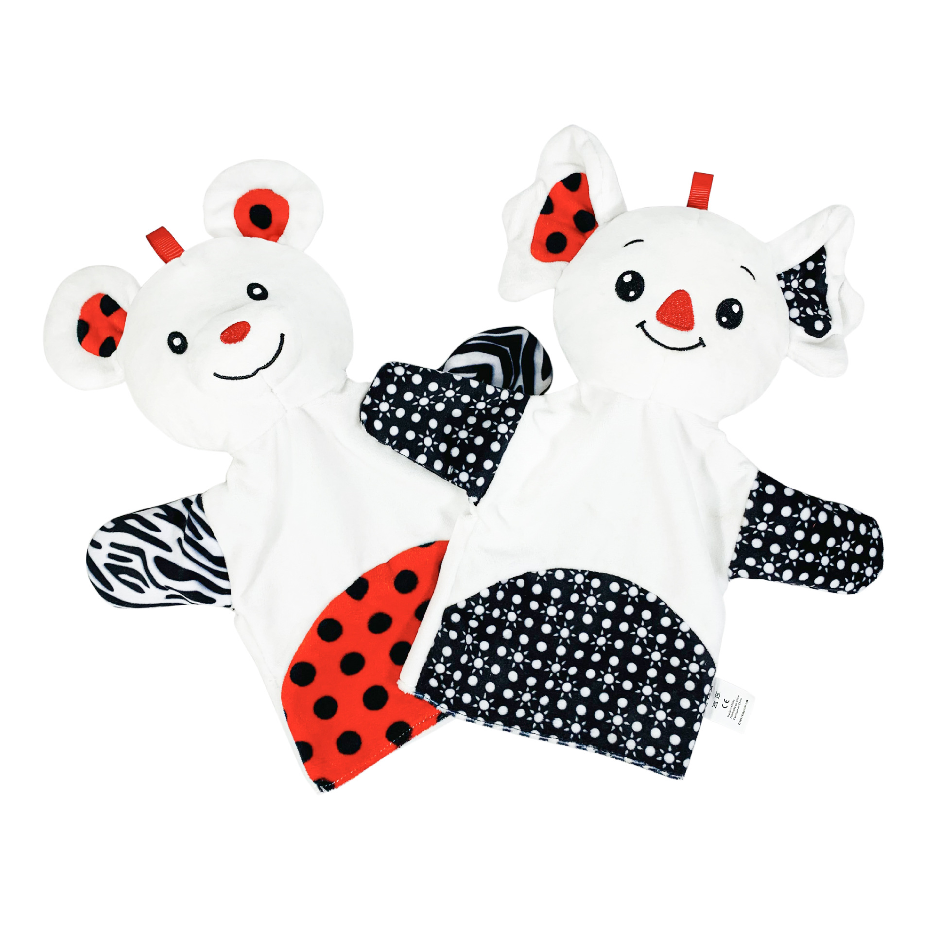 Black and white parent-child interactive hand puppet baby finger puppet interactive toy spot wholesale