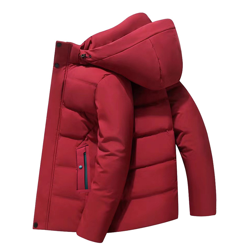 Cross-border wholesale New down jacket men's mid-length middle-aged white duck down thickened coat household foreign trade winter clothes trendy hooded