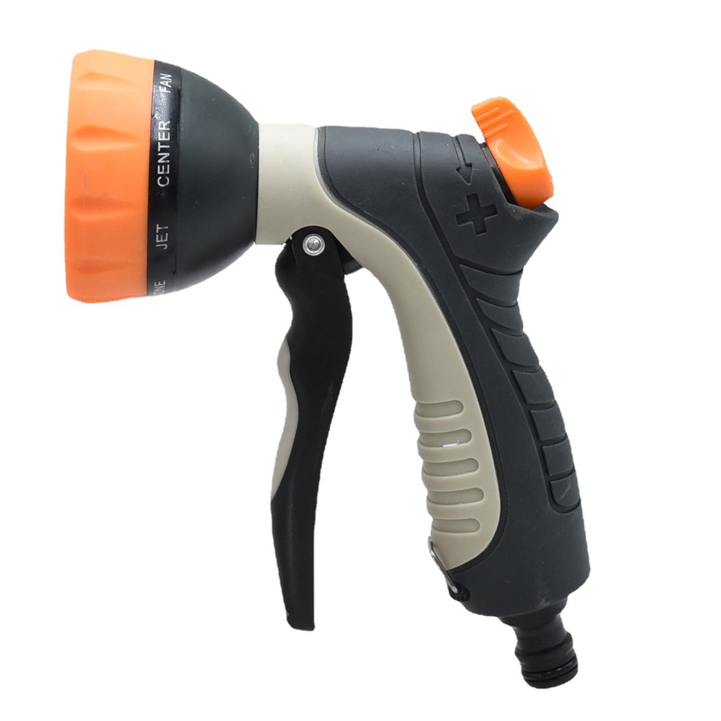 Plastic multi-functional garden watering water spray gun garden gardening spray home car wash high pressure water pipe spray head