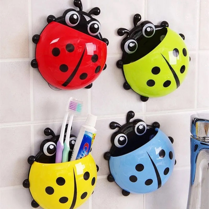 Creative Children's Toothbrush Holder Wall-mounted Punch-free Toothbrush Toothpaste Storage Rack Toilet Hanging Toothbrush Holder Wall-suction
