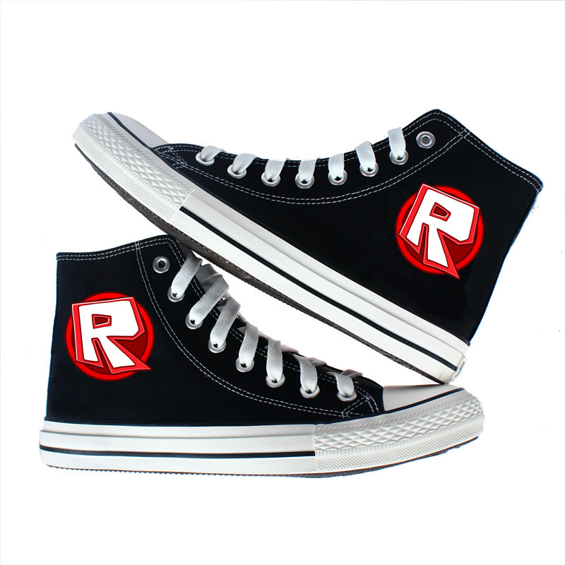 Game ROBLOX canvas shoes men's and women's casual sneakers student sports Korean fashion trendy lace-up shoes