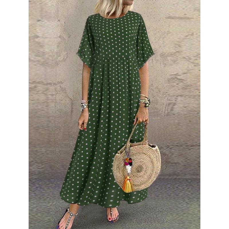 Foreign trade hot 2022 summer hot new European and American Amazon AliExpress wave point small fresh large size women's clothing