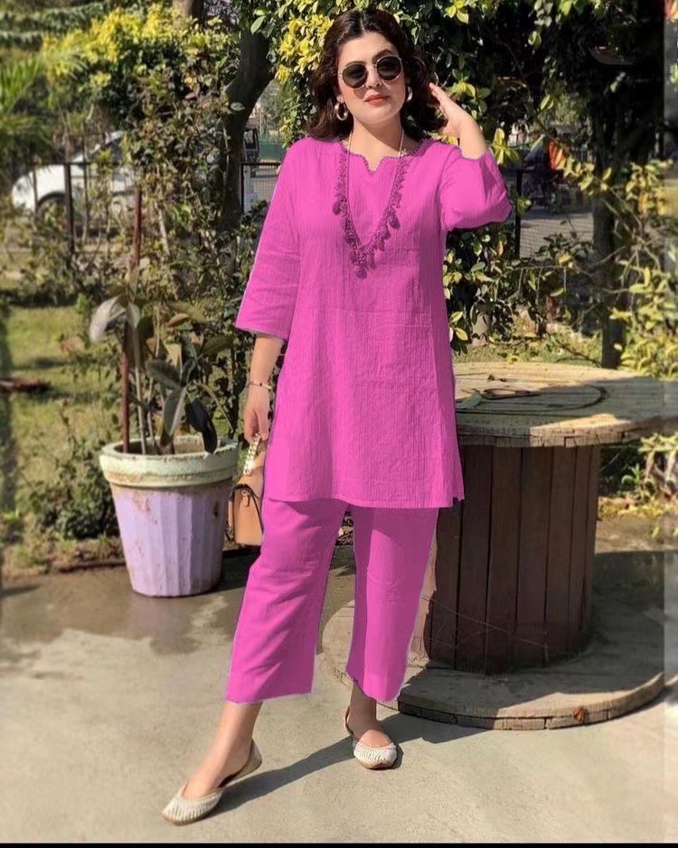 2022 estate nuova moda pullover tinta unita temperamento pendolare stile nazionale manica lunga vestiti due pezzi all'ingrosso_voghion.com