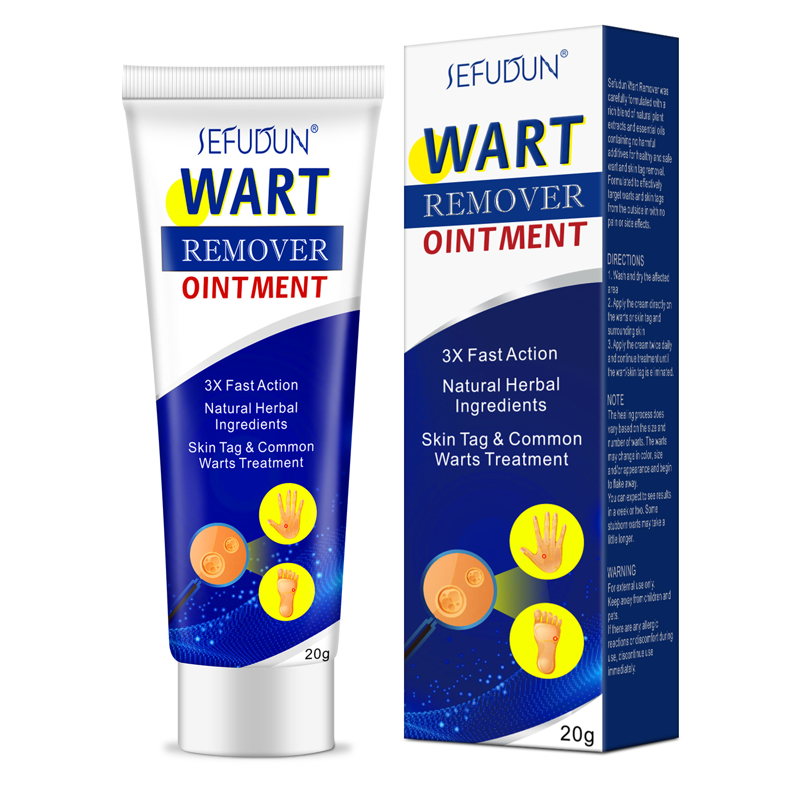 SEFUDUN wart cream wart removal cream repair and cleansing skin normal Yuke body face youcream 20g