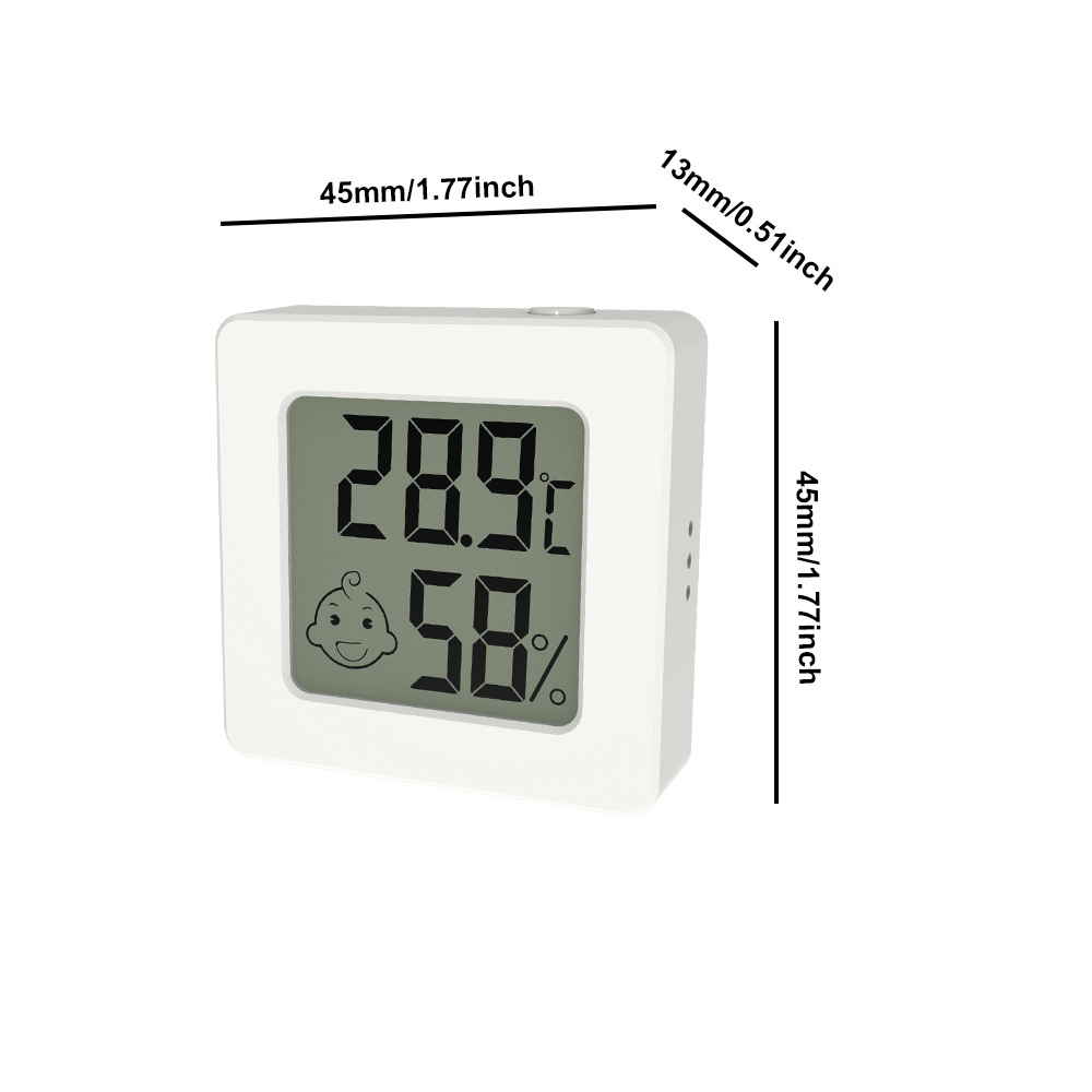 Mini switch thermometer hygrometer baby room electronic CF switch temperature and humidity meter pet temperature and humidity meter