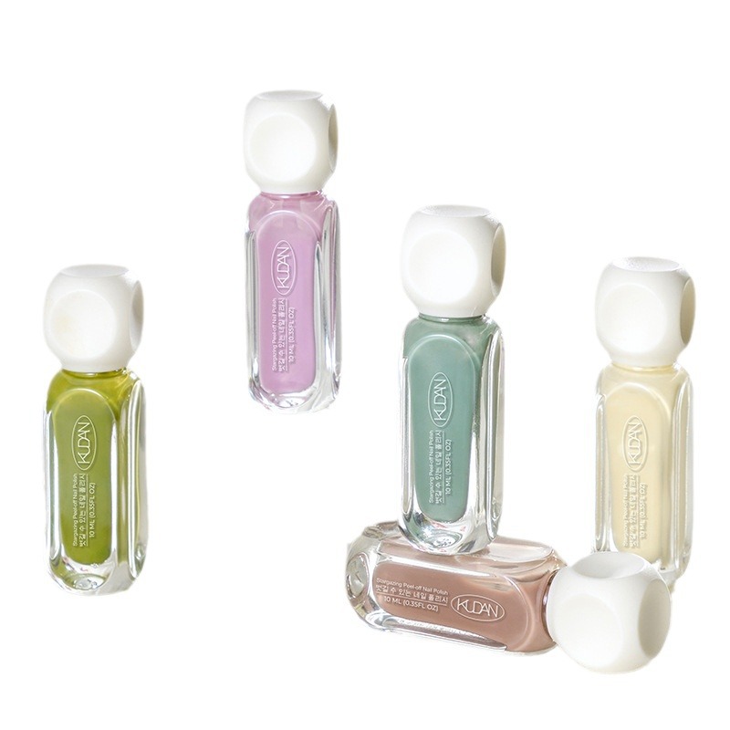 Nail polish baking-free quick-drying lasting non-fading nude white sequins water-based tearable nail polish wholesale