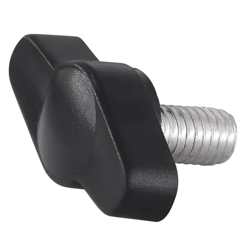 A one-word hand-tightened screw with a plastic head, Z-shaped handle, coated rod, knob bolt, butterfly M5 plastic handle screw