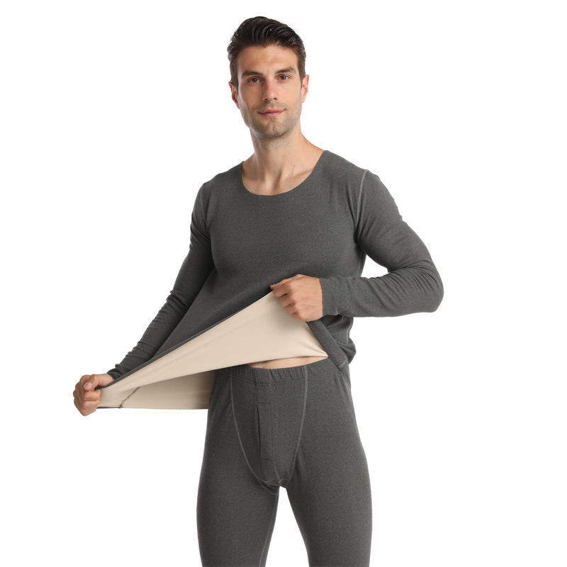 Thermal underwear suit women's 2021 autumn and winter New AB two-color sanding men's autumn clothes