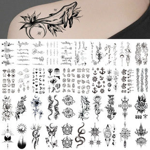 New fresh tattoo stickers small picture English letters flower waterproof tattoo stickers any combination suit
