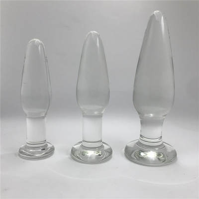 A62 large, medium and small rear court glass anal plug Ice Fire stick men's and women's anal dilation adult sexual tools simulation penis