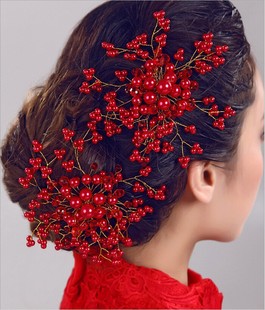 Factory direct selling bridal headdress Pearl Crystal hair comb wedding bridal accessories European and American hot-selling headdress wholesale
