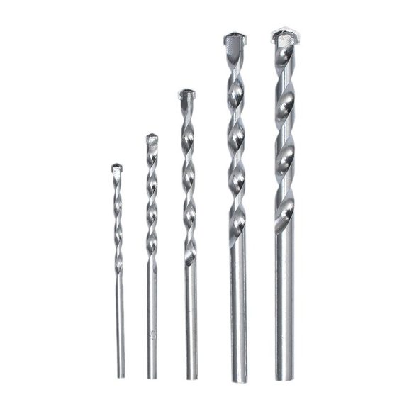 5pc tungsten steel strong construction drill 8-piece set thickened carbide construction drill impact cement drill wall drill